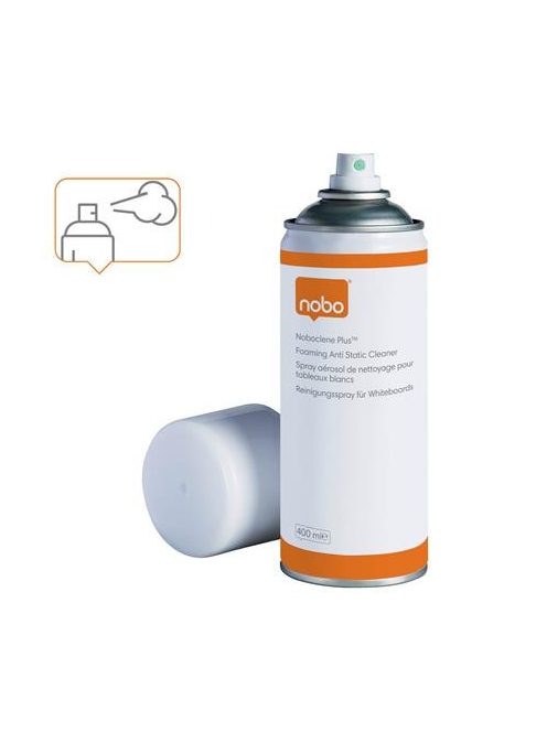 NOBO Tisztító aerosol spray fehértáblához 400 ml, NOBO "Clene Plus"