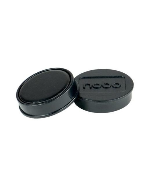NOBO Korong mágnes, fehértáblához, 30 mm, 4 db, NOBO, fekete
