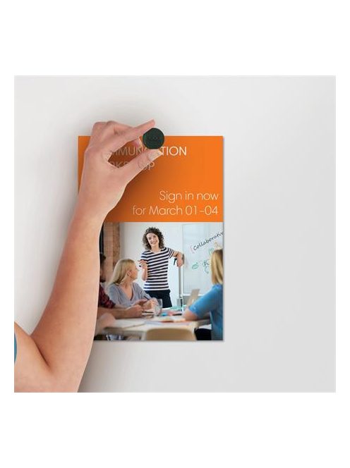 NOBO Korong mágnes, fehértáblához, 30 mm, 4 db, NOBO, fekete