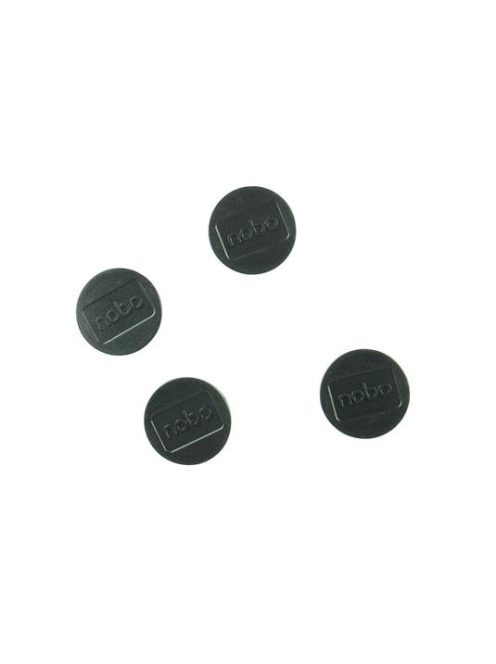 NOBO Korong mágnes, fehértáblához, 30 mm, 4 db, NOBO, fekete