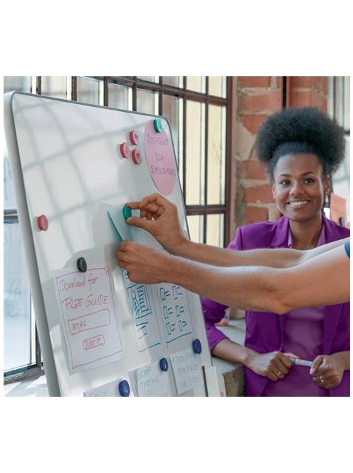 NOBO Korong mágnes, fehértáblához, 30 mm, 4 db, NOBO, fekete