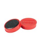 NOBO Korong mágnes, fehértáblához, 30 mm, 4 db, NOBO, piros