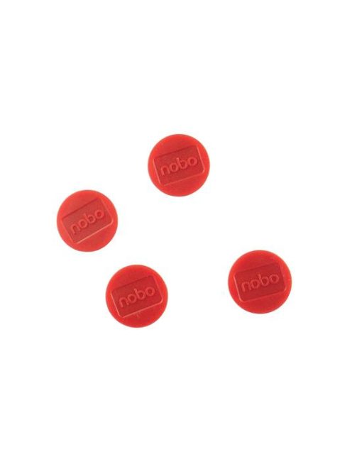 NOBO Korong mágnes, fehértáblához, 30 mm, 4 db, NOBO, piros