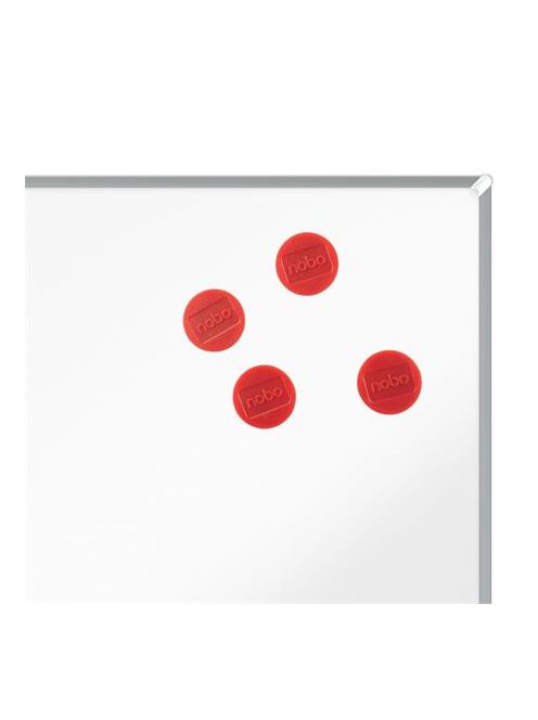 NOBO Korong mágnes, fehértáblához, 30 mm, 4 db, NOBO, piros