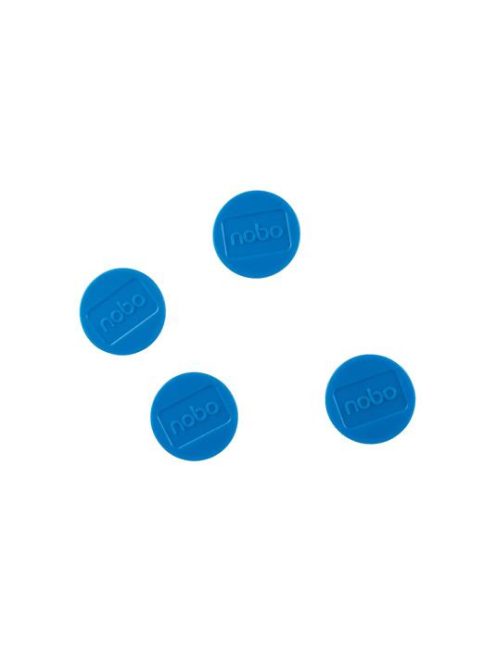 NOBO Korong mágnes, fehértáblához, 30 mm, 4 db, NOBO, kék