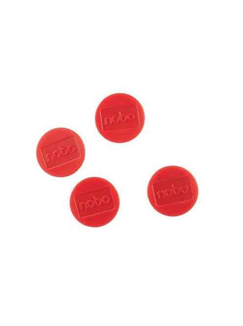 NOBO Korong mágnes, fehértáblához, 38 mm, 4 db, NOBO, piros