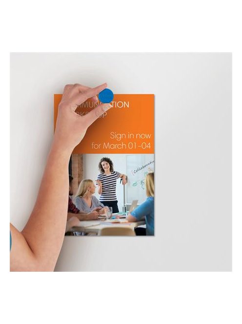 NOBO Korong mágnes, fehértáblához, 38 mm, 4 db, NOBO, kék