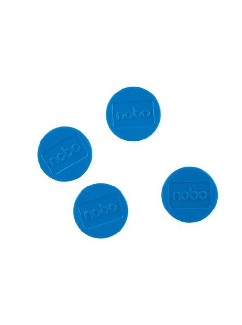 NOBO Korong mágnes, fehértáblához, 38 mm, 4 db, NOBO, kék