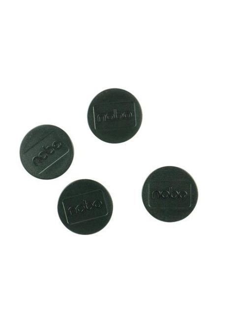 NOBO Korong mágnes, fehértáblához, 38 mm, 4 db, NOBO, fekete