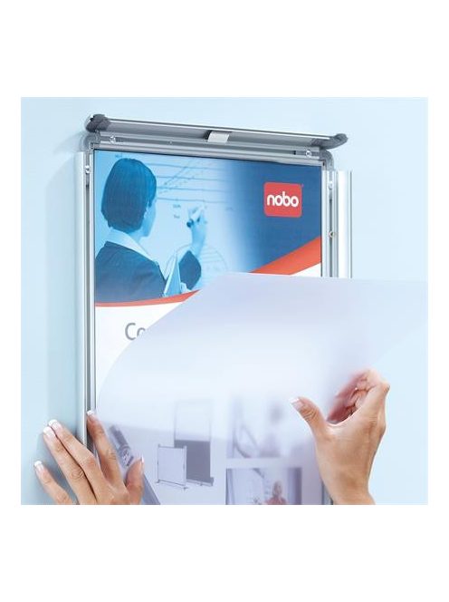 NOBO Posztertábla, fali, A4 méret, alumínium keret, NOBO