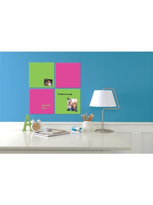 NOBO Üzenőtábla, mágneses, írható, zöld, 36x36 cm, NOBO/REXEL