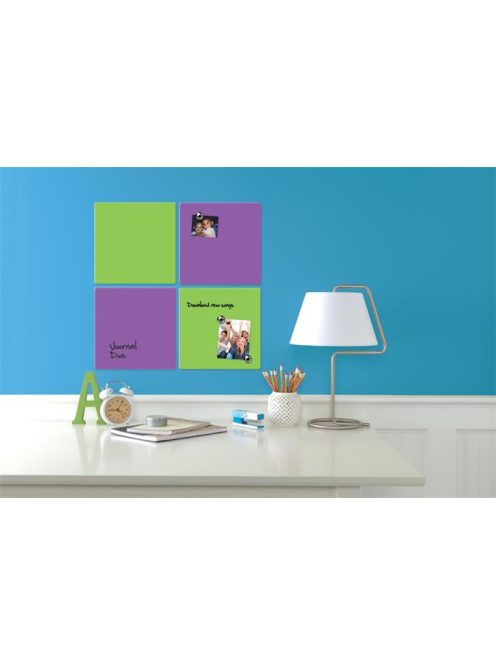 NOBO Üzenőtábla, mágneses, írható, zöld, 36x36 cm, NOBO/REXEL