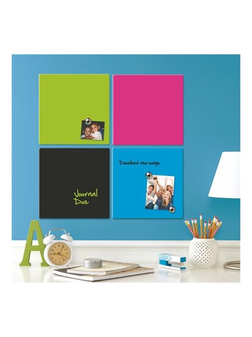 NOBO Üzenőtábla, mágneses, írható, rózsaszín, 36x36 cm, NOBO/REXEL