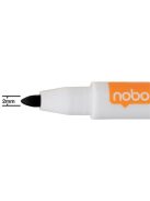 NOBO Táblamarker, kúpos hegyű, 2 mm, mágneses kupakkal, NOBO, fekete