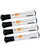 NOBO Táblamarker, kúpos hegyű, 2 mm, 10 db, NOBO "Glide", fekete