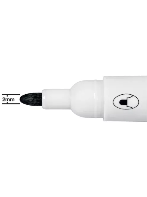 NOBO Táblamarker, kúpos hegyű, 2 mm, 10 db, NOBO "Glide", fekete