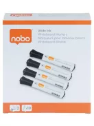 NOBO Táblamarker, kúpos hegyű, 2 mm, 10 db, NOBO "Glide", fekete