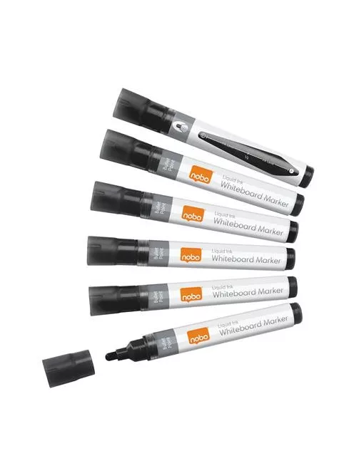 NOBO Táblamarker, folyékonytintás, kúpos, 1-3 mm, NOBO, fekete