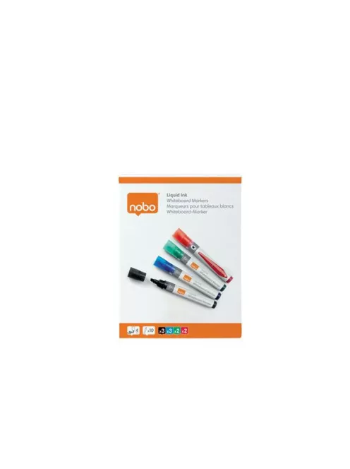 NOBO Táblamarker, vágott hegyű, 4 mm, NOBO, 4 különböző szín