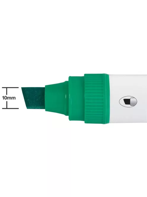 NOBO Táblamarker, vágott hegyű, 10 mm, NOBO "Glide", zöld
