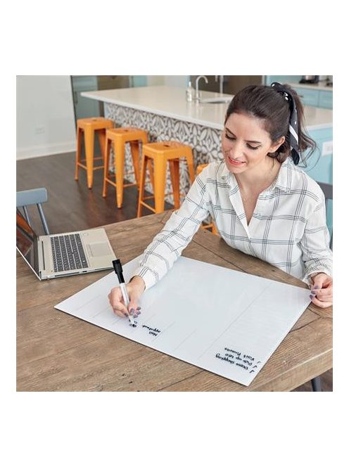 NOBO Tervezőtábla, üveg, mágneses felület, heti, 43x56 cm, NOBO "Home", fehér