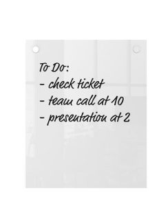   NOBO Üzenőtábla, üveg, fali, keskeny, 30x60 cm, NOBO "Home", fehér