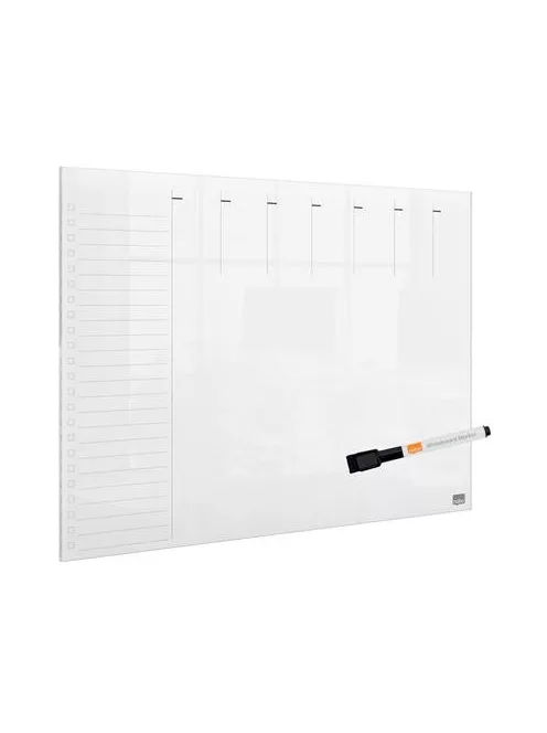NOBO Tervezőtábla, akril, heti, fali/asztali, A3, NOBO "Home"