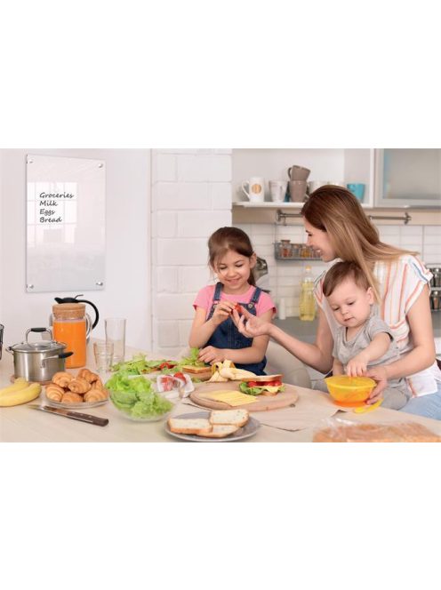 NOBO Emlékeztetőtábla, akril, fali, 60x45 cm, NOBO "Home", átlátszó