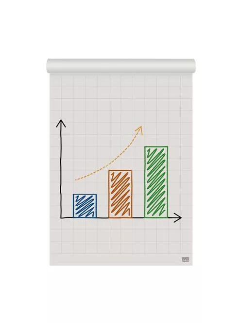 NOBO Flipchart papír, kétoldalas, sima/kockás, 580X810mm, 50 lap, NOBO