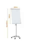 NOBO Flipchart tábla, mobil, mágneses felület, NOBO "Essentials", fehér