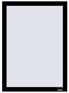   NOBO Posztertábla, fali, A4 méret, műanyag keret, 2 db, NOBO, fekete