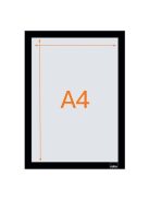 NOBO Posztertábla, fali, A4 méret, műanyag keret, 2 db, NOBO, fekete