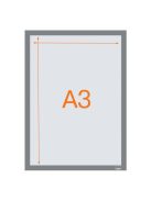 NOBO Posztertábla, fali, A3 méret, műanyag keret, 2 db, NOBO, ezüst