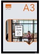 NOBO Posztertábla, fali, A3 méret, műanyag keret, 2 db, NOBO, fekete