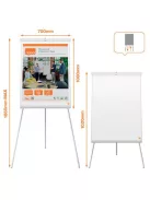 NOBO Flipchart tábla, mágneses felület, 70x100 cm, EcoLabel, NOBO "Premium Plus", fehér