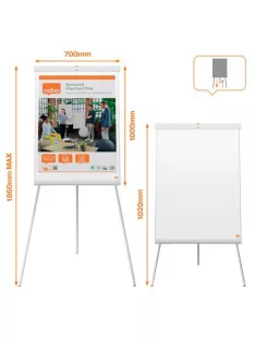   NOBO Flipchart tábla, mágneses felület, 70x100 cm, EcoLabel, NOBO "Premium Plus", fehér