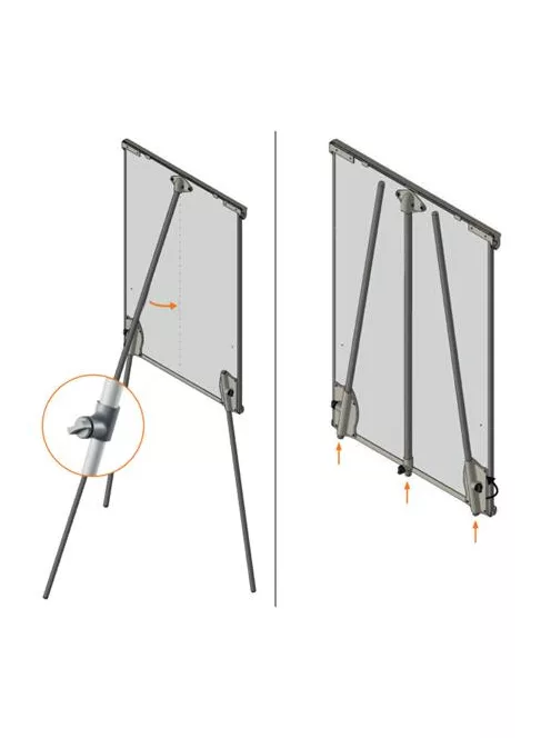 NOBO Flipchart tábla, mágneses felület, 70x100 cm, EcoLabel, NOBO "Premium Plus", fehér