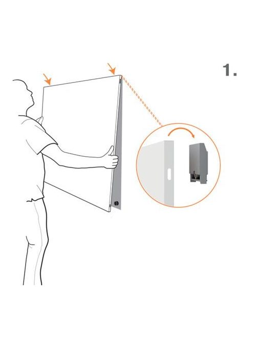 NOBO Fehértábla, mágneses, 120x90 cm, keret nélkül, NOBO "Infinity"
