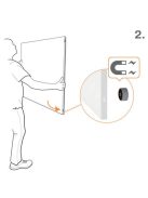 NOBO Fehértábla, mágneses, 120x90 cm, keret nélkül, NOBO "Infinity"