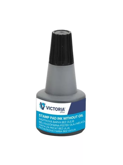 VICTORIA OFFICE Bélyegzőfesték, 30 ml, VICTORIA OFFICE, fekete