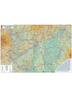   STIEFEL Könyökalátét, kétoldalas, STIEFEL "Magyarország Közigazg./ Mo. autótérkép"