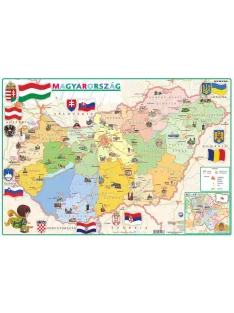   STIEFEL Könyökalátét, kétoldalas, STIEFEL, "Gyerek Magyarország közigazgatása/domborzata"