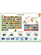 STIEFEL Könyökalátét, kétoldalas, A3, STIEFEL "Világ zászlói"