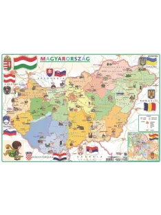   STIEFEL Könyökalátét, kétoldalas, A3, STIEFEL "Gyerek Mo. közigazgatása /Mo. domborzata"