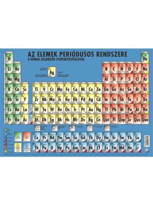 STIEFEL Könyökalátét, kétoldalas, A3, STIEFEL "Az elemek periódusos rendszere"