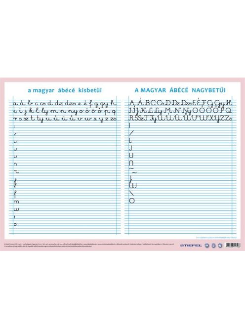 STIEFEL Könyökalátét, kétoldalas, A3, STIEFEL "A magyar ábécé betűi"
