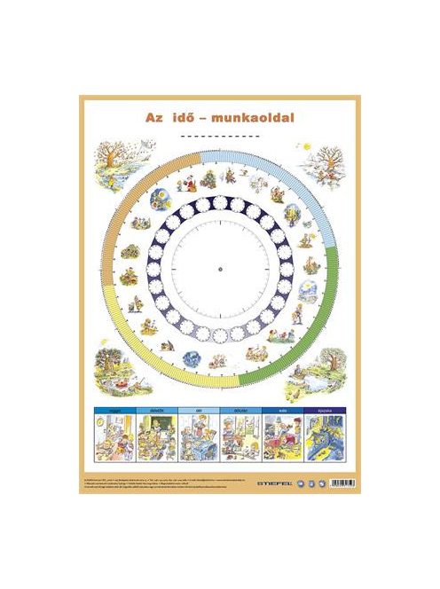 STIEFEL Könyökalátét, kétoldalas, A3, STIEFEL "Idő duo"
