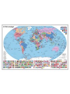  STIEFEL Falitérkép, 70x100 cm, fémléces, Föld országai, STIEFEL