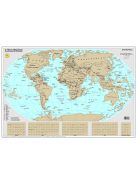 STIEFEL Kaparós Világtérkép, 84x57 cm, STIEFEL, A Föld országai, arany bevonat