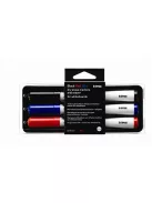 Táblatörlő, 3 markerrel, 17x7x3 cm